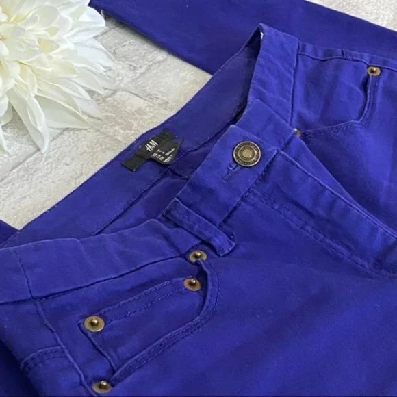 H&M Unique Purple / Royal Blue Skinny Jeans - Picture 4 of 13